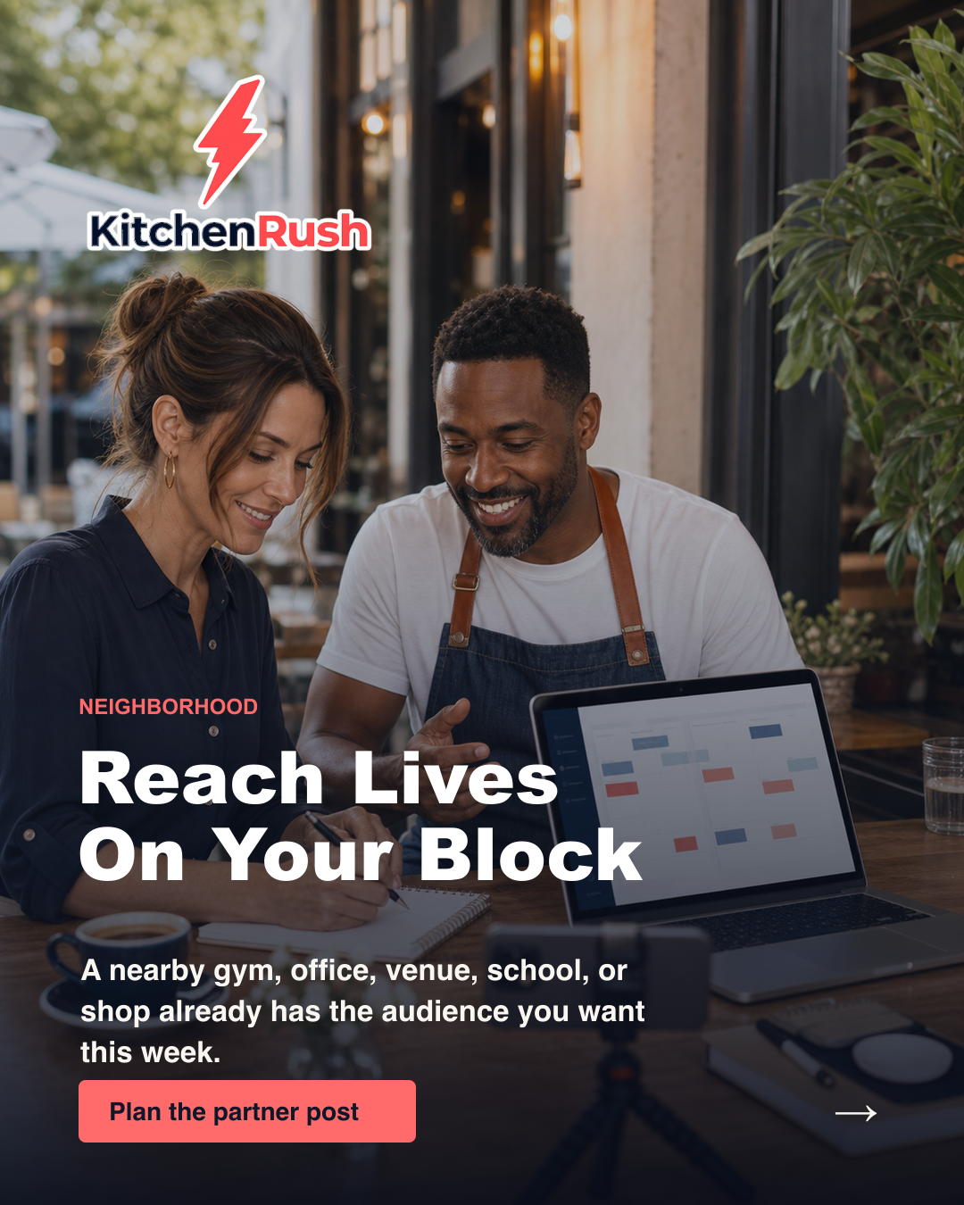 Carousel preview: Neighborhood Partner Posts Beat Algorithm Reach
